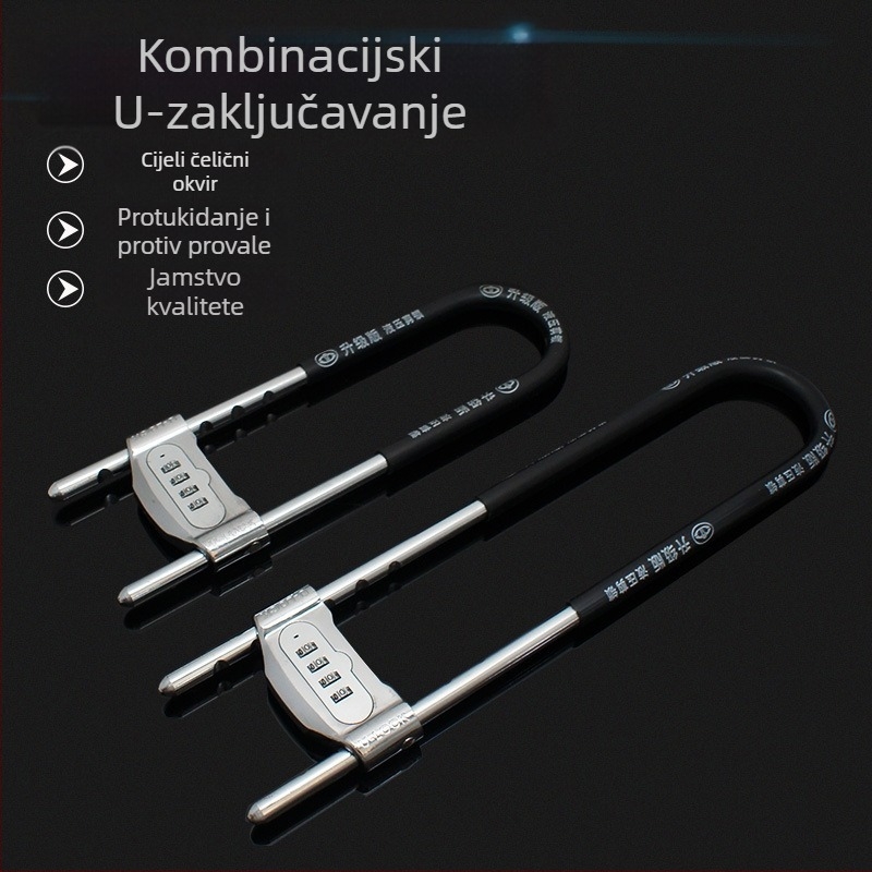 U-tip brojčani cilindar za staklena i trgovinska vrata — čelično kućište, modeli 6188(350)/6189(450); debljina šipke brave 16 mm; razmak šipke brave 270/340/450 mm; tip: brojevi; stil: moderni minimalistički