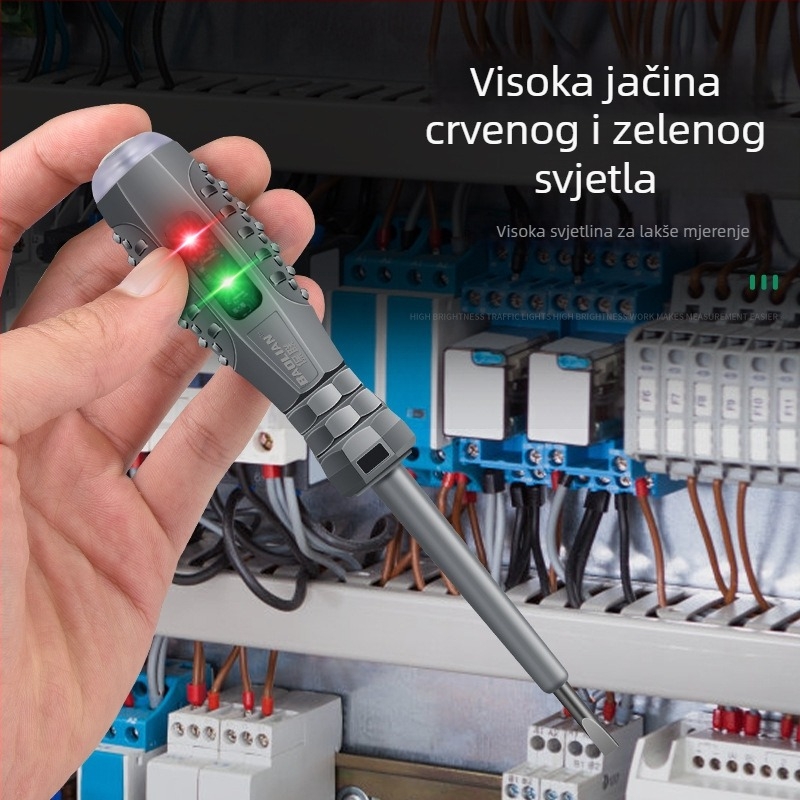 Višefunkcionalni tester-pisalo za elektrikare s LED indikatorom i magnetnim odvijačem