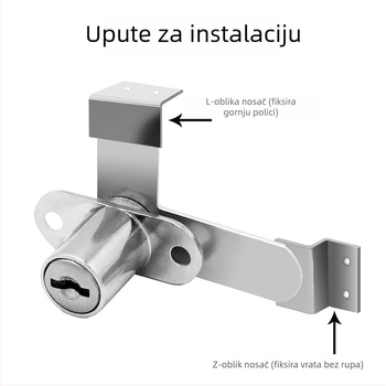 Fengye brava za dvostruko otvaranje ormara, 7-oblik otvarajući jezič, cinkov metal, modeli 208-16/208-19, moderan jednostavan dizajn