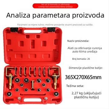 Alat za otkrivanje propuštanja klima uređaja automobila – tijelo od legure; marka Mussen hall; namijenjeno auto popravku.