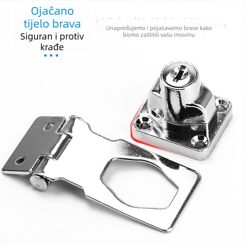 Brava za vrata ormarića i ladice, nehrđajući čelik, model Lock with lock, stil Light Luxury
