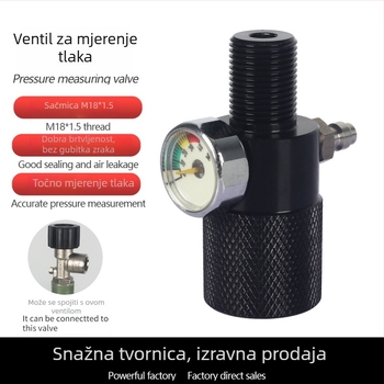 Ventil za ispitivanje tlaka • 40 MPa • M18x1.5 navoj • aluminijska legura • za ispitivanje tlaka
