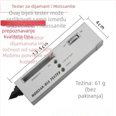 Mjerenje toplinske vodljivosti za provjeru autentičnosti dijamanata i testiranje dragog kamenja: nefrit i kristal; pero tvrdoće, pero za dijamant, pero za moissanit