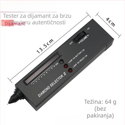 Mjerenje toplinske vodljivosti za provjeru autentičnosti dijamanata i testiranje dragog kamenja: nefrit i kristal; pero tvrdoće, pero za dijamant, pero za moissanit