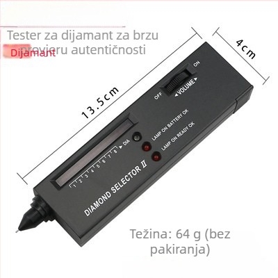 Mjerenje toplinske vodljivosti za provjeru autentičnosti dijamanata i testiranje dragog kamenja: nefrit i kristal; pero tvrdoće, pero za dijamant, pero za moissanit