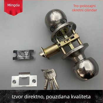 Trostruki kuglični zaključavač za kupaonice i unutarnja vrata, aluminijska legura vrata, model 607, Mingda