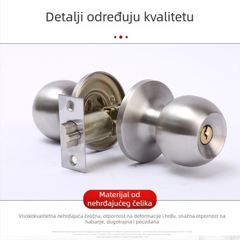 Trostruki kuglični zaključavač za kupaonice i unutarnja vrata, aluminijska legura vrata, model 607, Mingda