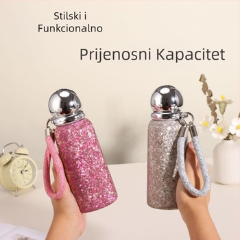 Titanijanska izolirana šalica, 6–12 sati izolacije, poklopac s navojem, prijenosna, poklon kutija