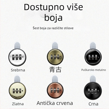 Ute zaključavanje s lozinkom za ladice i uredski namještaj — cinkova legura, model: Mailbox password lock, stil modernog jednostavnog dizajna