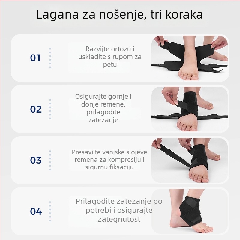 Aolikes zaštita za gležanj s elastičnom kompresijom — najlon, univerzalna za trčanje, vožnju biciklom i vanjske sportove