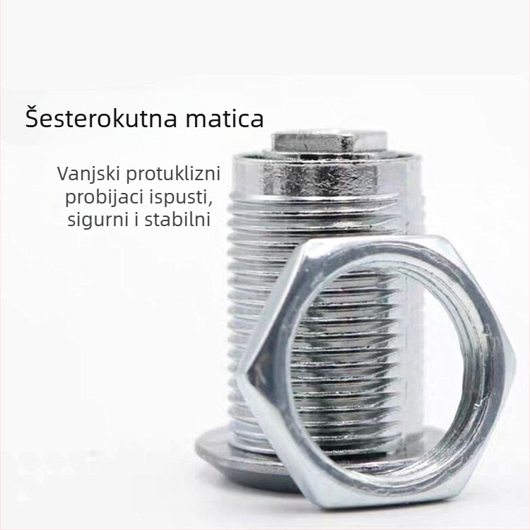 Brava za ormar AS-889, cinkova legura, Concord marka, pogodna za metalne i drvene ormariće, stil laganog luksuza