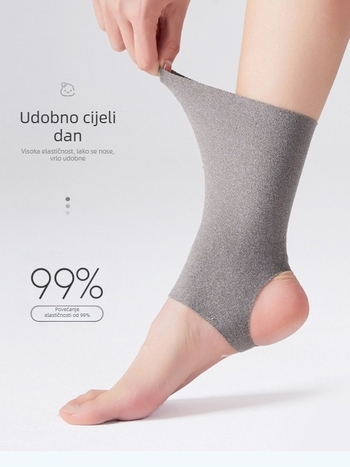 Ortez za gležanj – Derong materijal, prozračan i topao, za odrasle; pogodno za jogu, trčanje, vožnju bicikla i ples