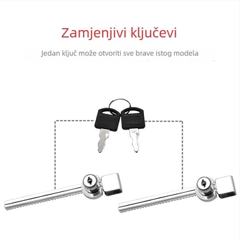 Push-pull brava za staklenu vitrinu, Lixin Hardware, model 1101, cinkova legura