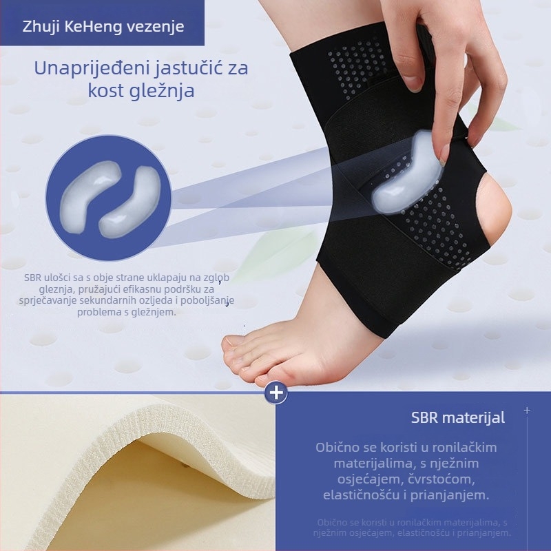 Ortoza gležnja od prozračnog materijala koji odvodi znoj, mekani i čvrsti prianjanje, zaštita gležnja, unisex, za svakodnevne sportove i treninge