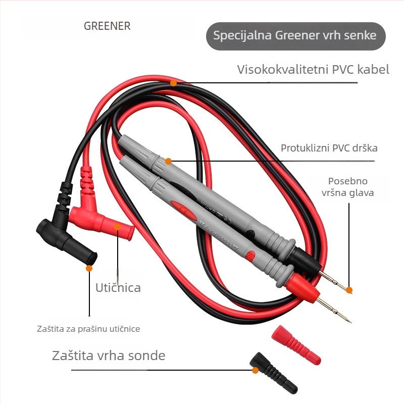 GREENER S-pen stil sonda za multimetar sa silikonskim kablom i posebnom vrhom