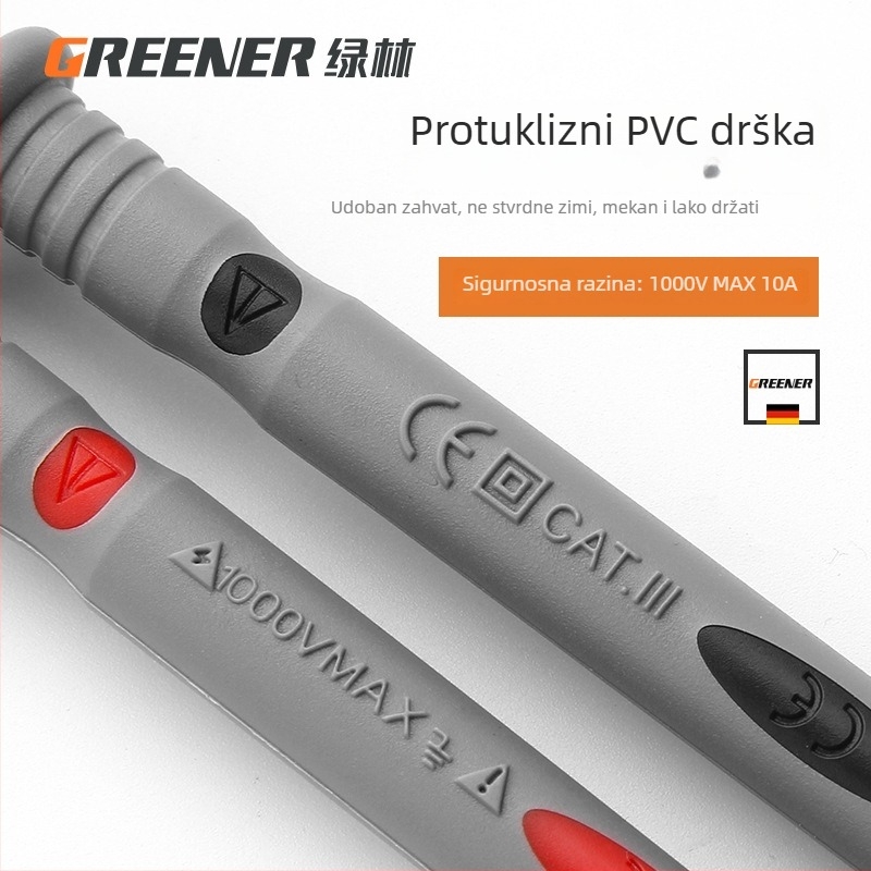 GREENER S-pen stil sonda za multimetar sa silikonskim kablom i posebnom vrhom
