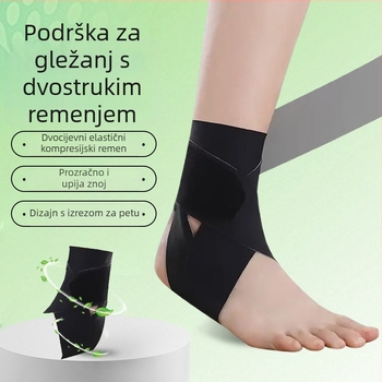 Gležanjska ortoza - najlon/spandeks, dišuća elastična kompresija, potpora rehabilitaciji, za nogomet, košarku, odbojku, tenis, trčanje