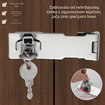 Zaključavajući ladicu ormarić za pohranu bez bušenja, s debelom pločom za zaključavanje od legure cinka; konstrukcija od nehrđajućeg čelika + legura cinka; model Yc – ploča za zaključavanje od nehrđajućeg čelika; pogodna za ormariće, ladice, stolove i kućn