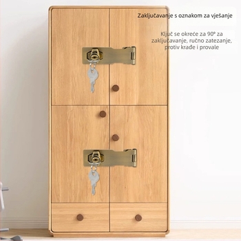 Zaključavajući ladicu ormarić za pohranu bez bušenja, s debelom pločom za zaključavanje od legure cinka; konstrukcija od nehrđajućeg čelika + legura cinka; model Yc – ploča za zaključavanje od nehrđajućeg čelika; pogodna za ormariće, ladice, stolove i kućn