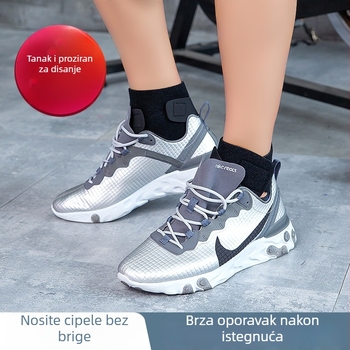 Zaštita gležnja s kompresijom za sport Health Minister, materijali Okcloth/SBR silikon; pogodna za košarku, trčanje, planinarenje, badminton