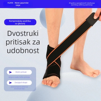 Ortez gležnja s remenom za vanjske sportove, neopren, stabilizira gležanj tijekom trčanja, košarke, badmintona i odbojke