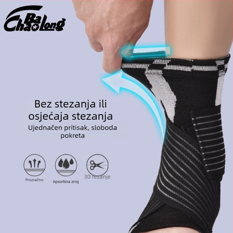 Ortez gležnja sa kompresijom za prevenciju uganuća, pogodna za trčanje, fitness i aktivnosti na otvorenom