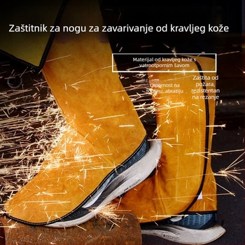 Zaštitne noge i potkoljenice za zavarivanje, dvostruka kravlja koža, toplinska izolacija, otporne na prskanje i iskrenja