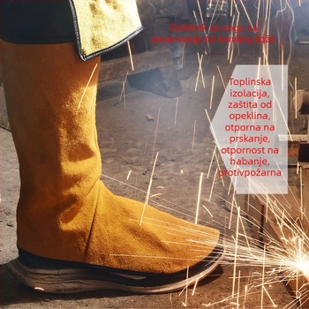 Zaštitne noge i potkoljenice za zavarivanje, dvostruka kravlja koža, toplinska izolacija, otporne na prskanje i iskrenja