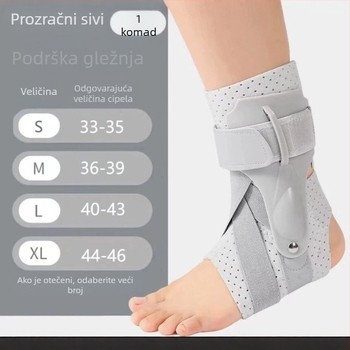 Ortez gležnja za odrasle — Model 031, fiksna ortoza gležnja, OK materijal, SCR, ABS i Velcro kopča za zaštitu gležnja