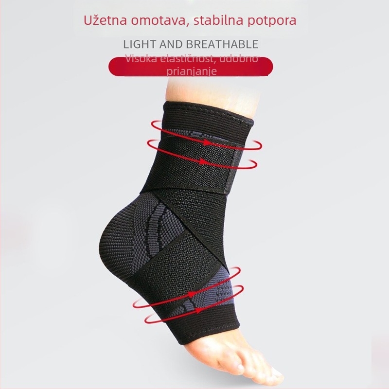 Prozračna pletena podrška gležnja s toplinom, kompresijski pojas, zaštita stopala i zaštita lakta