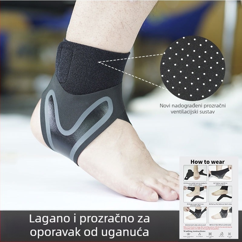 Prozračni perforirani zaštitnik gležnja za outdoor sportove, kompresijska podrška