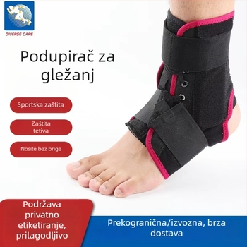 Ortoza gležnja s šinom za uganuće – zaštita za rehabilitaciju, poliester, univerzalna prilagodba, pogodna za nogomet i trčanje