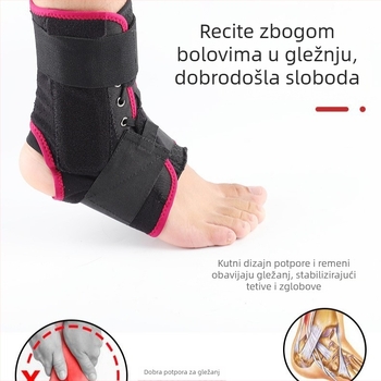 Ortoza gležnja s šinom za uganuće – zaštita za rehabilitaciju, poliester, univerzalna prilagodba, pogodna za nogomet i trčanje