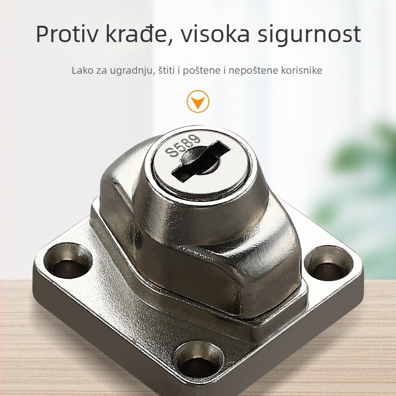 HS-304 SP Brava od 304 inox čelika bez bušenja; Anti-Theft Super C dizajn; pogodna za vrata ormara i ladice; odgovara za vrata ormara, ladice, vrata hladnjaka, ormariće za cipele i arhivske ormariće.