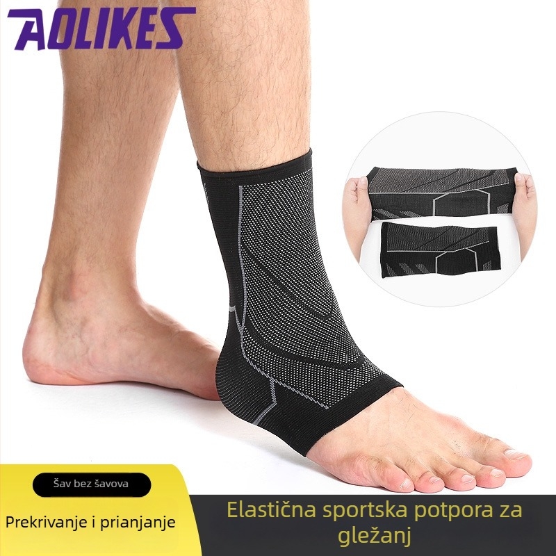Pleteni, prozračni kompresijski navlač gležnja – za košarku, nogomet i trčanje, bezšivni tanki navlačak