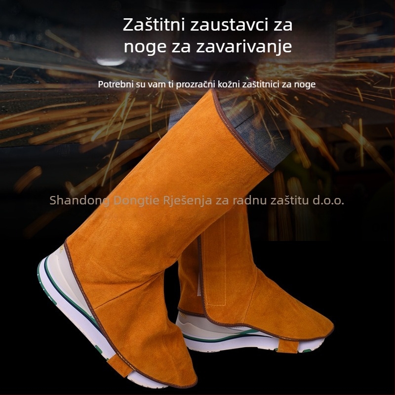Dvoslojni kožni zaštitnik za stopalo za zavarivanje s zaštitom od iskri