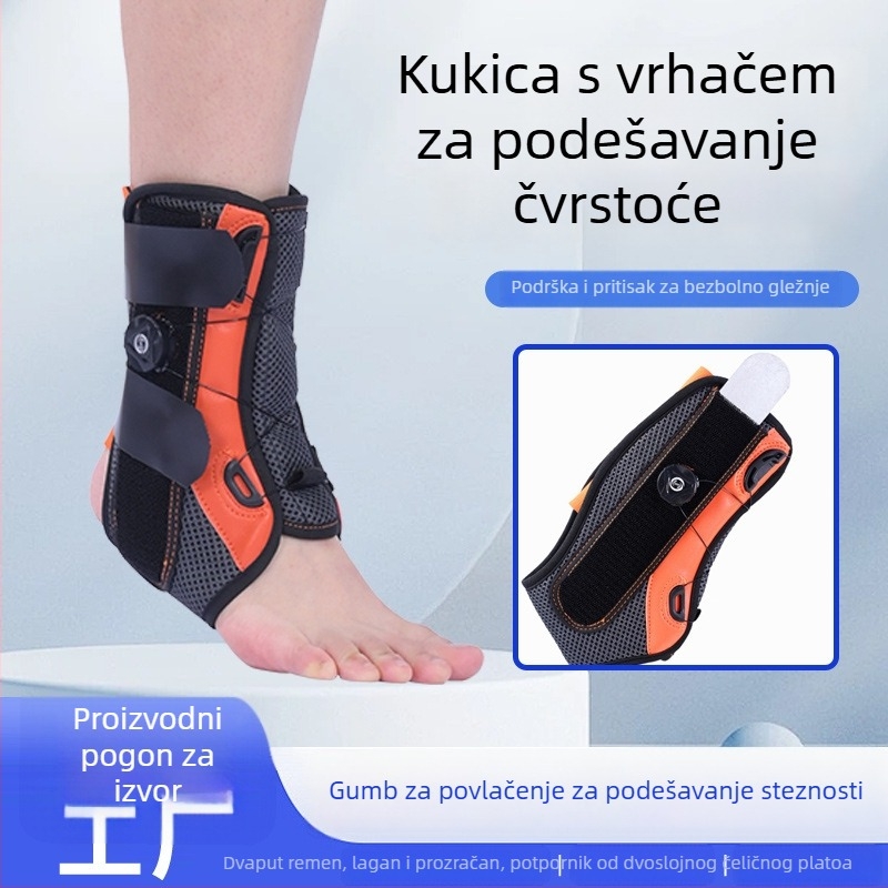 Orteza gležnja za odrasle, podrška gležnju za fitness, za trčanje i čučnjeve, prozračna i podesiva ortoza gležnja