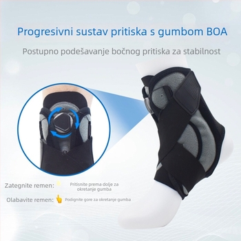 Potpora gležnju za košarku s dvostrukom oprugom i progresivnim tlakom, Velcro traka