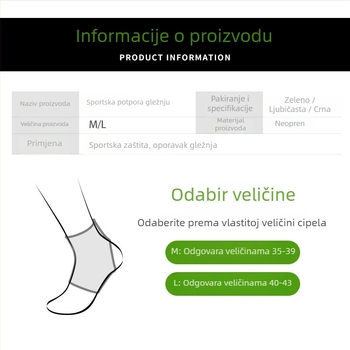 Prozračan neopren gležanjski štitnik, podrška za košarku i trčanje, kompresijski pojas protiv uganuća