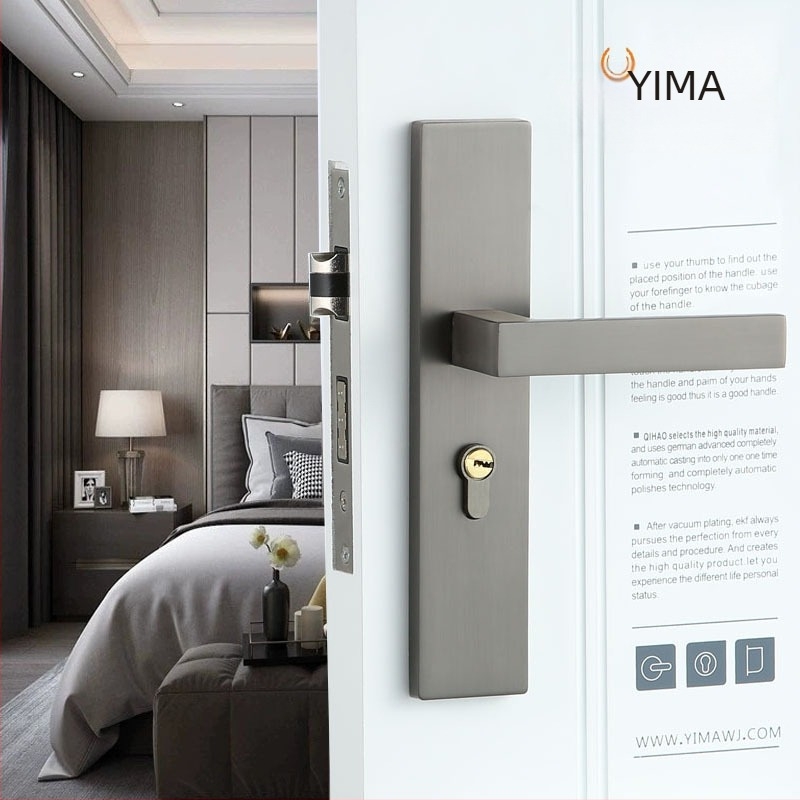 Brava za vrata od cinkove legure 7E309-X17 – mehanička brava za drvena vrata, kupaonska vrata i aluminijska vrata (Yima)