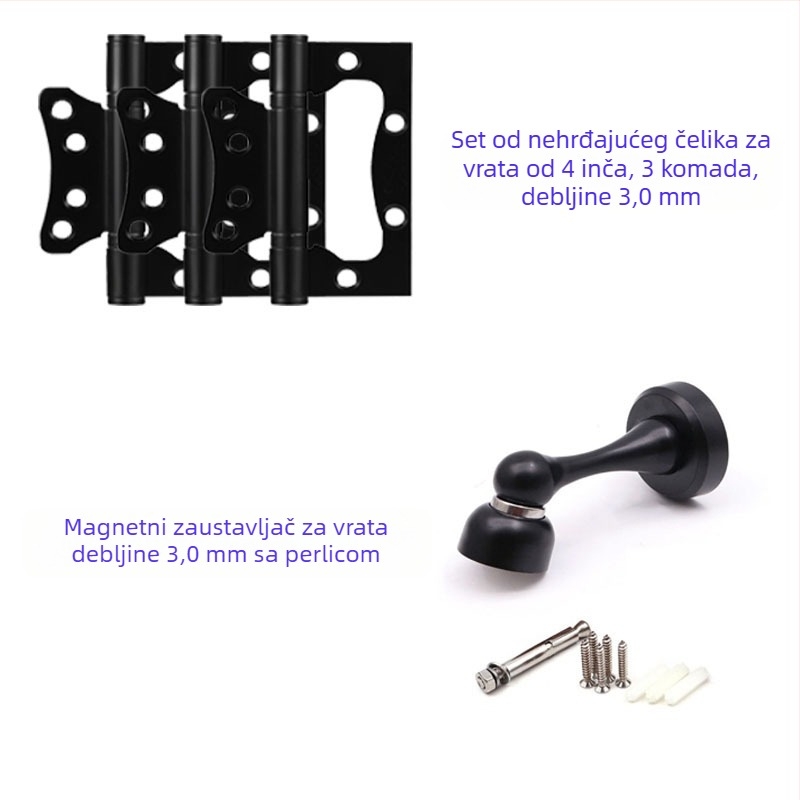 Brava za vrata od cinkove legure 7E309-X17 – mehanička brava za drvena vrata, kupaonska vrata i aluminijska vrata (Yima)