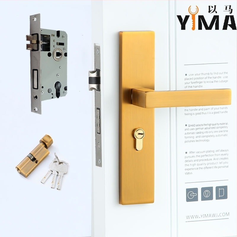 Brava za vrata od cinkove legure 7E309-X17 – mehanička brava za drvena vrata, kupaonska vrata i aluminijska vrata (Yima)