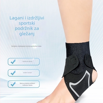 Long Companion JBAK-11 Podrška gležnju s kompresijom, manšetna od poliestera, dvostrani Velcro, za vanjske sportove