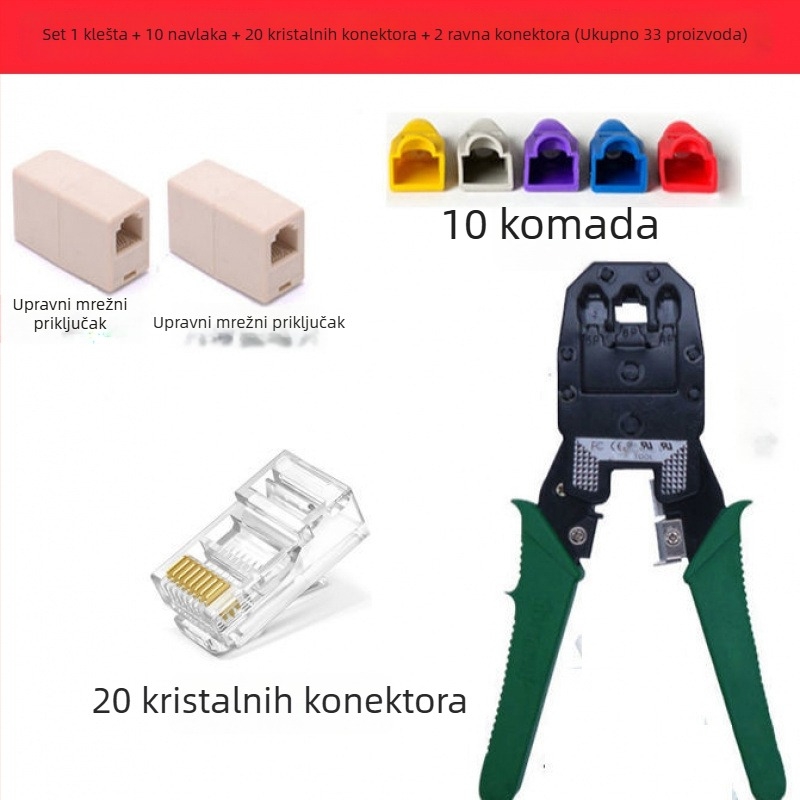 Set alata za testiranje i lisanje mrežnih kablova — vodootporan, od posebnog čelika, za mrežne inženjere i kućnu upotrebu