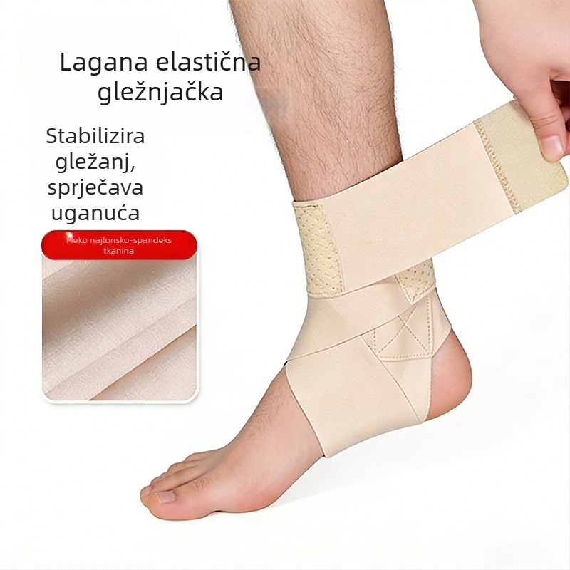Gležanjska potpora s elastičnim trakama – prozračan najlon, stabilizator zgloba gležnja, za košarku, dinamična prilagodljiva potpora