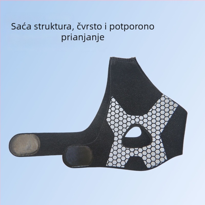 Tanka gležnja potpora s dvostrukim remenima – prozračna, protuklizna, za košarku, trčanje i planinarenje, od poliesterskog vlakna