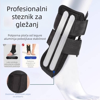 Prozračna najlonska gležnja ortoza s fiksacijskim remenom, za istegnuće i prijelome gležnja, stabilizira zglob