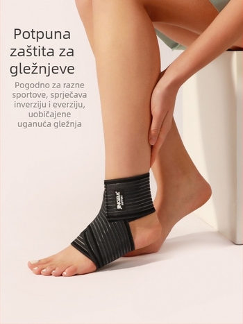 Ortez gležnja s kompresijom, prozračni najlon, za trčanje i košarku, za odrasle, vanjski sportovi
