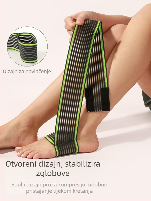 Ortez gležnja s kompresijom, prozračni najlon, za trčanje i košarku, za odrasle, vanjski sportovi