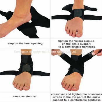 Zastita gležnja za uganuće sa stabilizacijom zgloba, elastični pojas, materijal za ronjenje; univerzalna prilagodba; pogodna za košarku i druge sportove